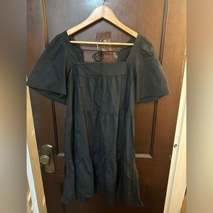 Abercrombie Black Angel Sleeve Trapeze Mini Dress